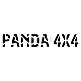 Adesivo Panda 4x4 scritta 02