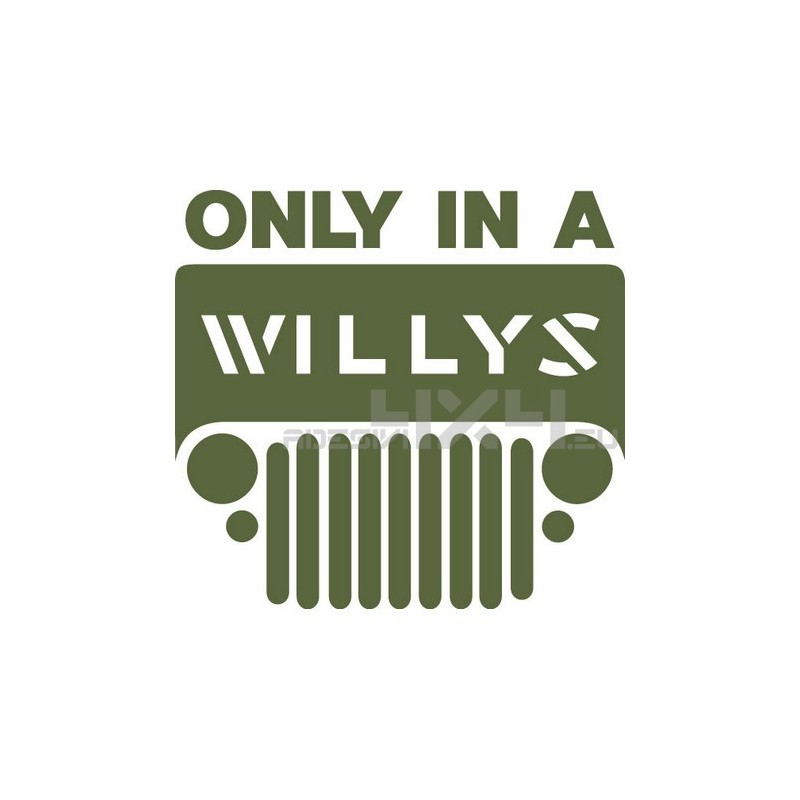 Adesivo Jeep  only a willys